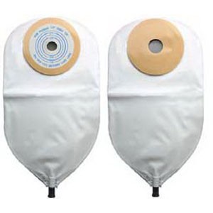 1-Piece Post-Op Adult Urinary Pouch Cut-to-Fit Convex 1-1/8" x 2" Oval