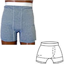 "OPTIONS Ladies' Brief with Built-In Barrier/Support, White, Left-Side Stoma, Small 4-5, Hips 33"" -