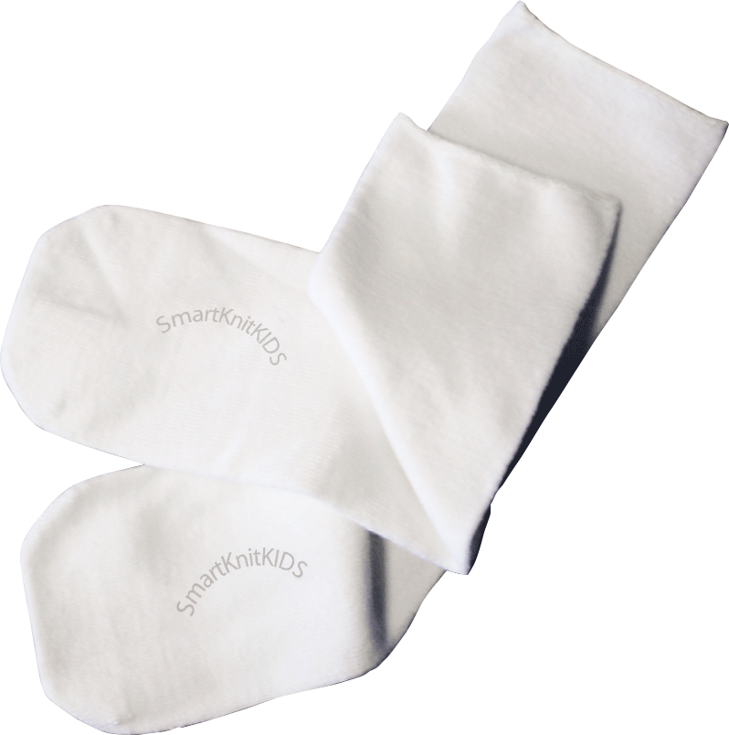 SmartKnitKIDS Seamless Kids Sock, X-Large, White