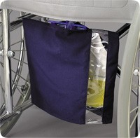 Wheelchair Urine Drainage Bag Holder/Cover, Canvas with Vinyl Window