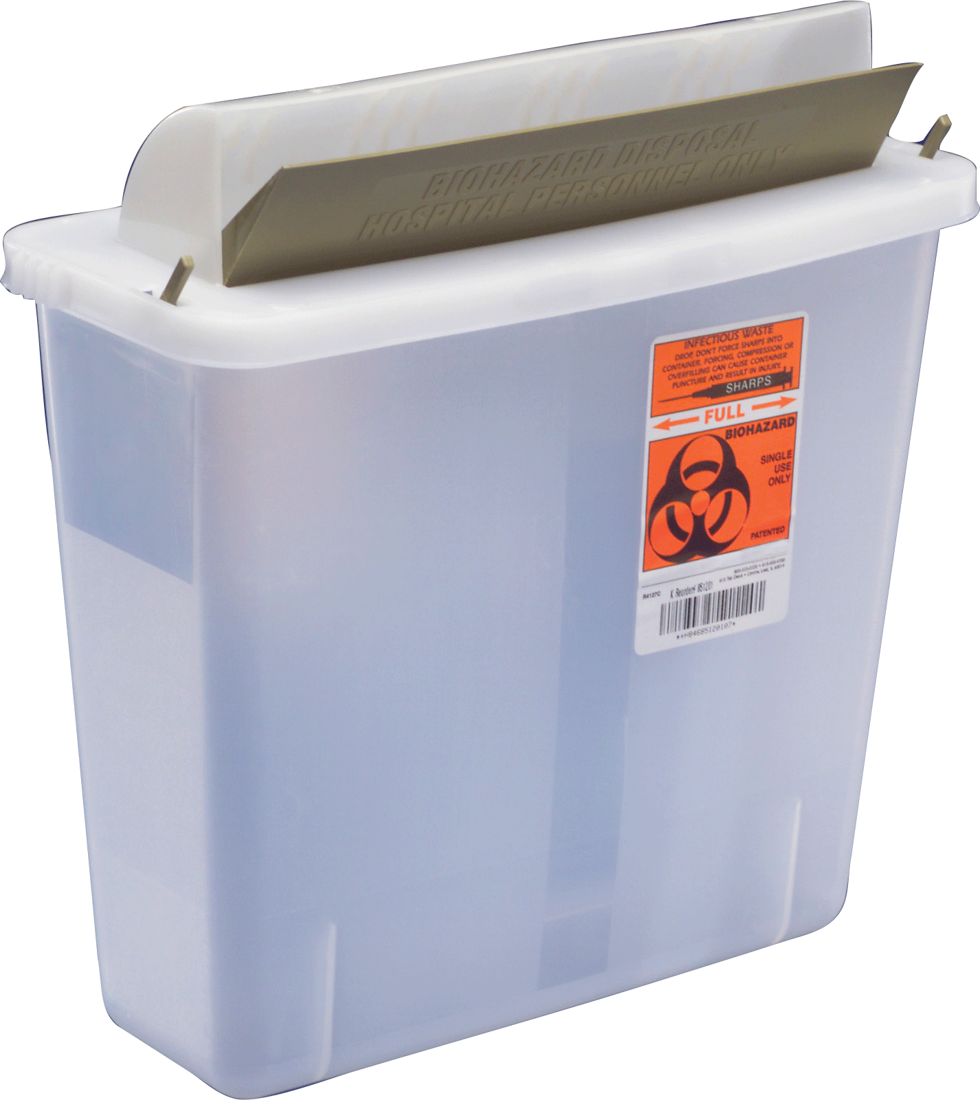 In-Room Sharps Container with Mailbox-Style Lid 5 Quart