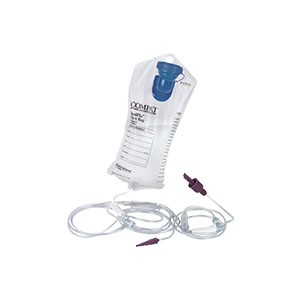 Compat Dualflo Pump Administration set Spike Right PLUS connector with 1000 mL Water Vinyl Bag