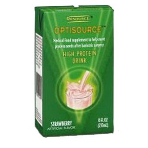 Optisource High Protein Drink Strawberry 8 oz. Brik Pak