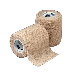 "Coban Non-Sterile Self-Adherent Wrap 1"" x 5 yds., Tan"