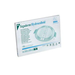 "Tegaderm Hydrocolloid Dressing with Outer Clear Adhesive 6-3/4"" x 8"" Oval"