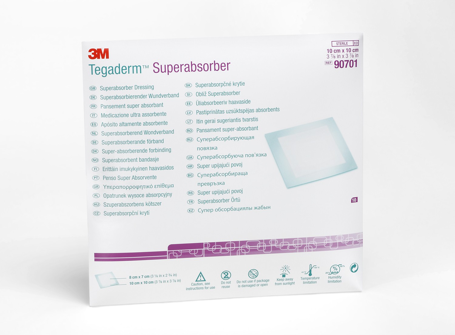 "Tegaderm Superabsorber Dressing, 4"" x 4"""
