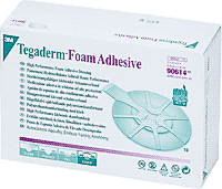"Tegaderm High Performance Adhesive Foam Dressing 3"" x 2-3/4"" Mini Oval"