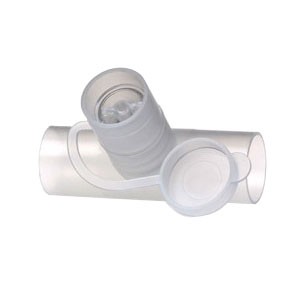 In-line Valved Nebtee 22 mm O.D. x 18 mm I.D. x 22 mm O.D. Connections