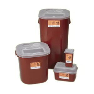 "Medium Stackable Sharps Container 10"" x 5"" x 7"""