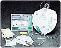 BARDEX 100% Silicone Drain Bag Foley Catheter Tray 18 Fr 5 cc