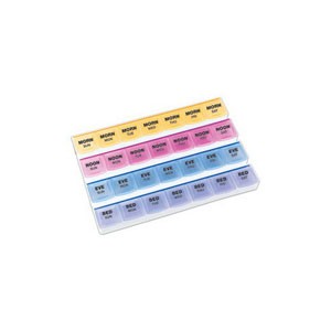 "7-Day Mediplanner 8-5/16"" x 5-5/8"" H x 1-1/2"""