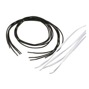 Elastic Shoe Laces, White, 27", Flat