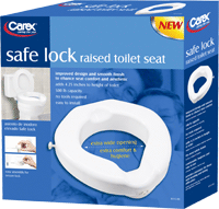 Safe Lock Raised Toilet Seat, 500 Lb  Capacity