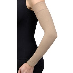 Bella Lite Arm Sleeve with Silicone Band, 20-30 mmHg, Medium, Regular, Beige