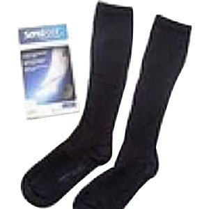 SensiFoot Crew Length Mild Compression Diabetic Sock Large, Black