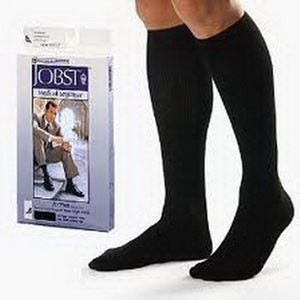 Men's Casual Knee-High Compression Socks X-Large Full Calf, Black