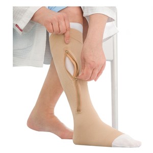 UlcerCare Right-Side Zipper Closure with 2 Liners, 30-40, Open, Beige, 3-XL