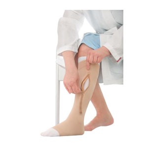 UlcerCare Left-Side Zipper Closure with 2 Liners, 30-40, Open, Beige, 3-XL