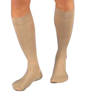 Relief Knee-High Firm Compression Stockings Small, Silky Beige