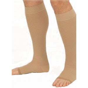 Relief Knee-High Extra-Firm Compression Stockings Small, Beige