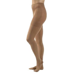 Relief Waist-High Compression Pantyhose Large, Beige
