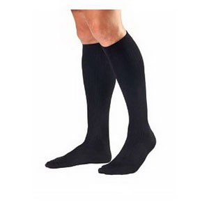 Men's Knee-High Ribbed Compression Socks Small, Black