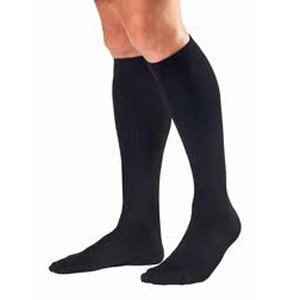 Men's Knee-High Ribbed Compression Socks Medium, Black