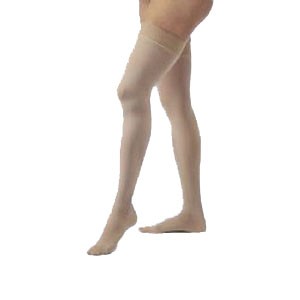 Opaque Women's Thigh-High Extra-Firm Compression Stockings Large, Silky Beige