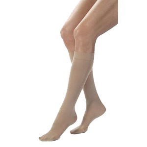 Opaque Women's Knee-High Stockings, 30-40, X-Large Full Calf, Natural