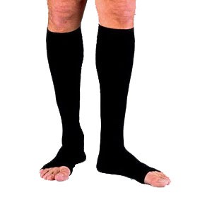 Men's Ribbed Knee-High Compression Socks Small, Black