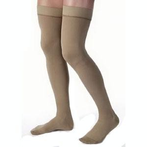 Jobst For Men Thigh, 15-20mmHg, Closed Toe, Khaki, Small