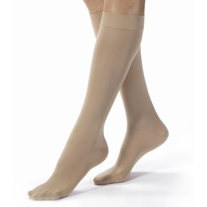 Knee-High Moderate Opaque Compression Stockings in Petite X-Large, Natural