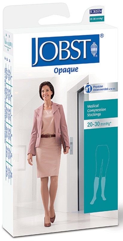 Knee-High Firm Opaque Compression Stockings Large, Black