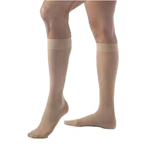 UltraSheer Women's Knee-High Firm Compression Stockings Small, Natural