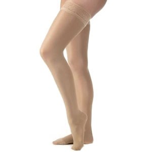 Med Thigh-Hi, Tan, Clsd Toe Ultrasheer, 30-40 mm