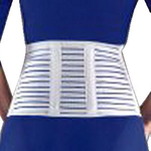 Lumbar Sacral Support, 7", Lrg, White, 37"-40" Hip