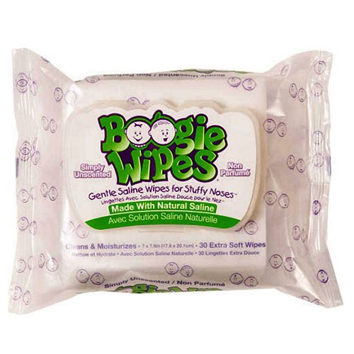 Boogie Wipes Unscented Saline Nose Wipes