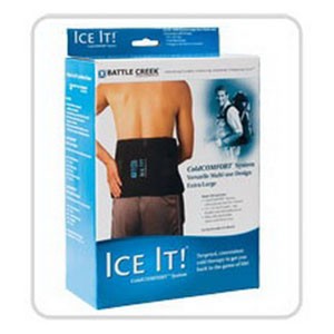 "Ice It! ColdComfort Ice Pack Wrap with 3 Cold Packs 9"" x 20"""