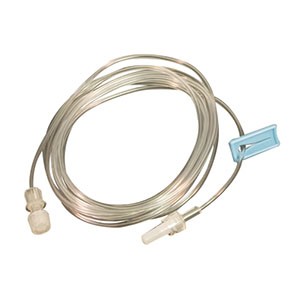 Minibore Extension Set 14", 4/5 mL Priming Volume, Female Luer-Lock, Slide Clamp