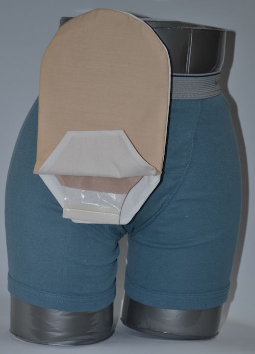 "Daily Wear Pouch Cover, Open End, Fits Flange Opening of 3/4"" to 2-1/4"", Overall Length 10"", Tan