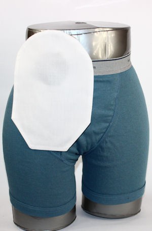"Daily Wear Pouch Cover, Closed End, Fits Flange Opening of 3/4"" to 2-1/4"", Overall Length 9"", Wh