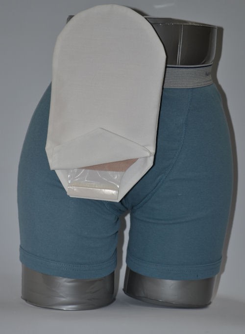 "Daily Wear Pouch Cover, Open End, Fits Flange Opening of 3/4"" to 2-1/4"", Overall Length 10"", Whi