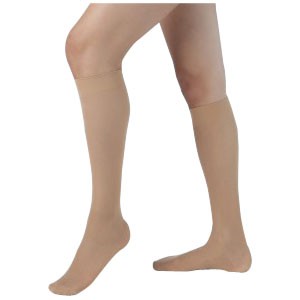 Health Support Vascular Hosiery 20-30 mmHg, Knee Length, Sheer, Beige, Size E