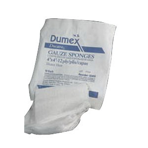 "Ducare Non-Sterile Woven Gauze Sponge 8"" x 4"", 12-Ply"