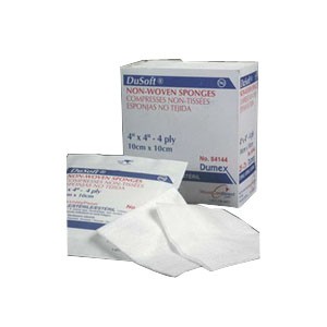 "Dusoft Non-Sterile Non-Woven Sponge 3"" x 3"", 4-Ply"