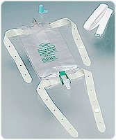 Dispoz-a-Bag Leg Bag with Flip-Flo Valve and Latex Straps, 19 oz.