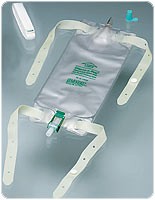 Dispoz-a-Bag Leg Bag with Flip-Flo Valve and Latex Straps, 32 oz.
