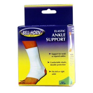 "Bell-Horn Elastic Ankle Support, 2X-Large 13-1/2"" - 15'' Ankle Circumference, White"