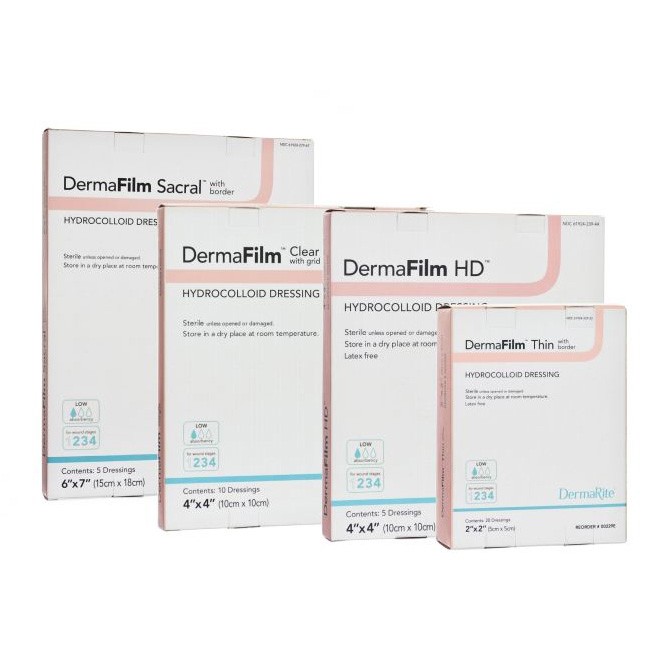 "DermaFilm Hydrocolloid Dressing 2"" x 2"""