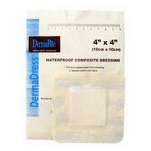 "DermaDress Waterproof Composite Dressing 4"" x 4"""
